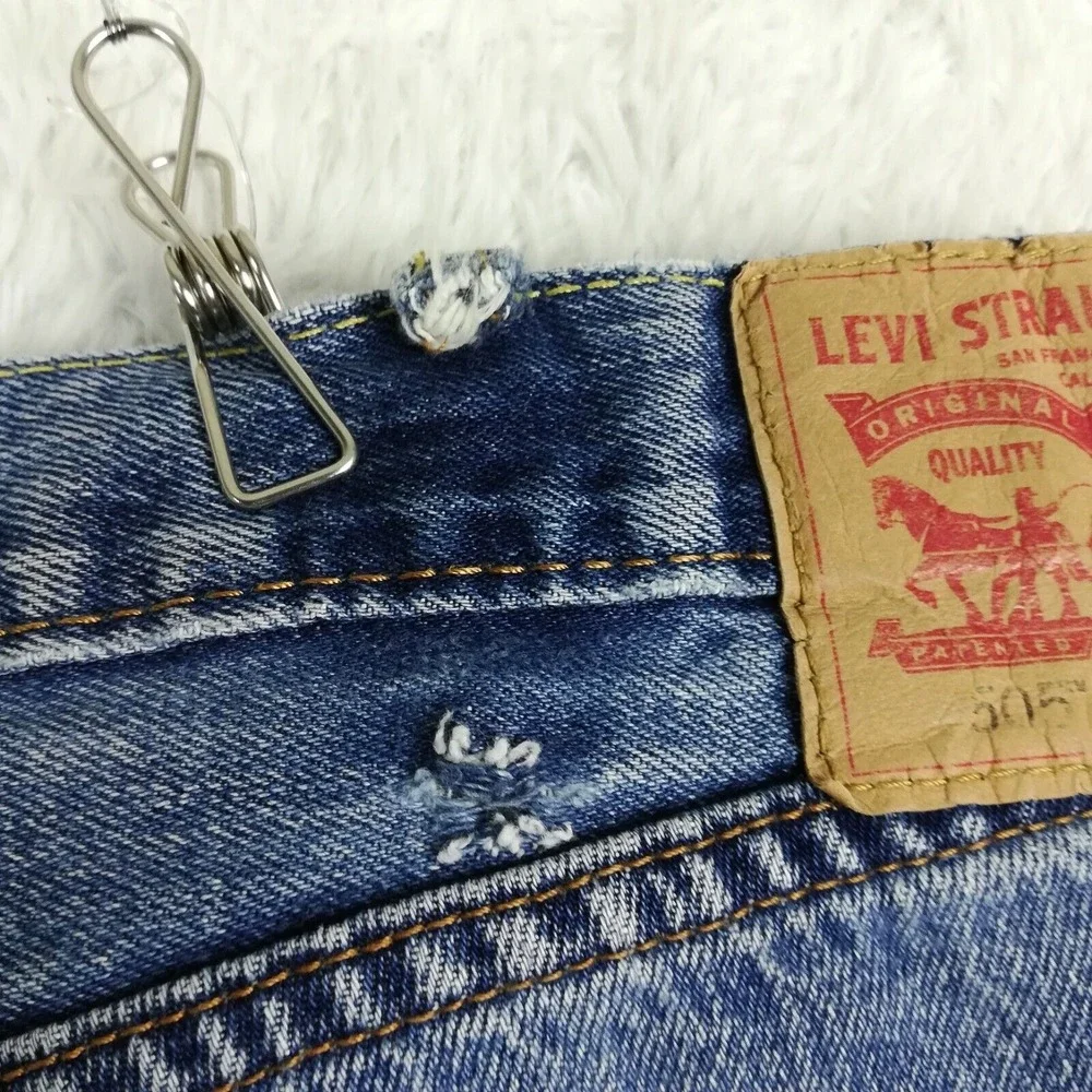 Levi's Mens Jeans 505‎ Regular Fit Blue Denim Medium Wash Straight Leg 38x34